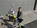 Alex with his new bike.